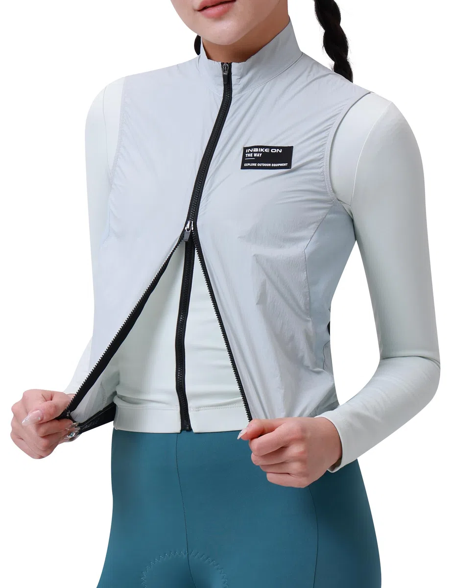 INBIKE Gilet Antivento da Ciclismo Donna Gilet Corsa Giacca Ciclismo Senza Manica Gilet Bici Traspirante Leggero