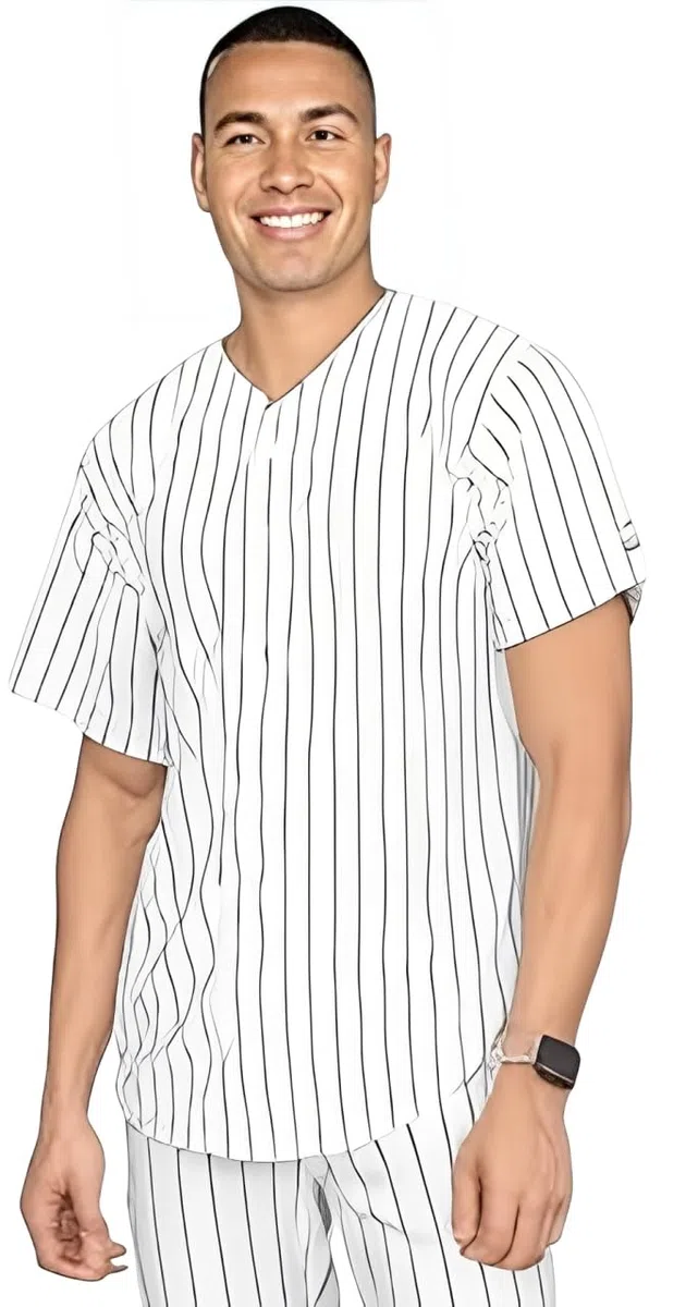 costumebase T-Shirt Costume da Baseball in Jersey a Righe Stile Furie