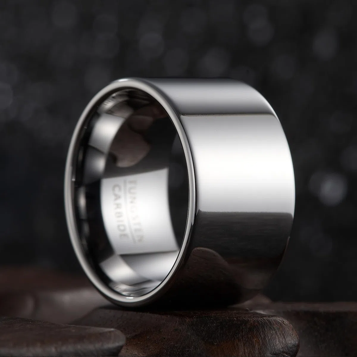 Anello da Pollice Uomo, Fascia in Tungsteno Pesante Larghezza 14mm, Gioiello Solido dallo Stile Dominante, Comfort Fit (Misura USA)