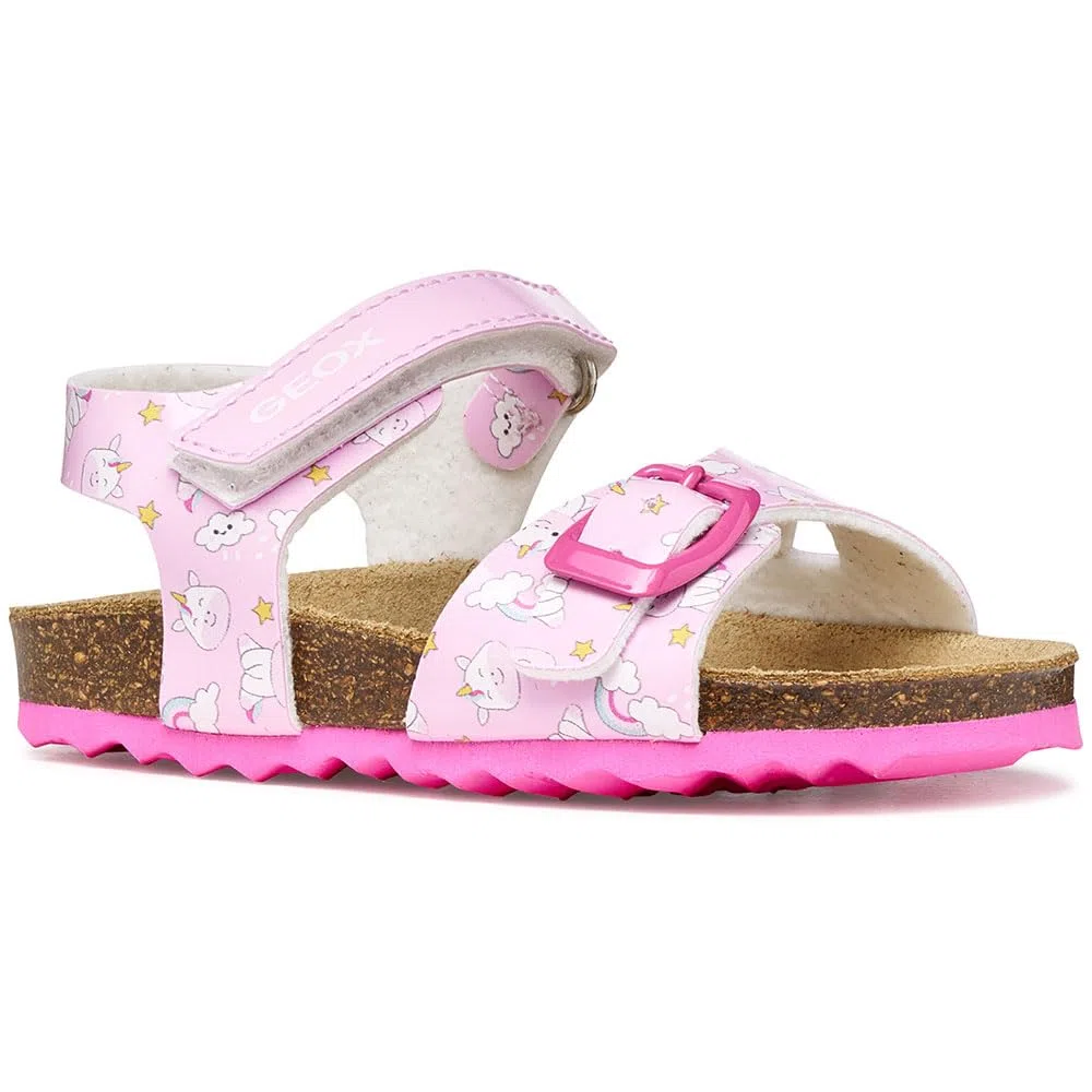 Geox Sandali da bambina B CHALKI Girls, colore rosa/multicolore, 25 EU