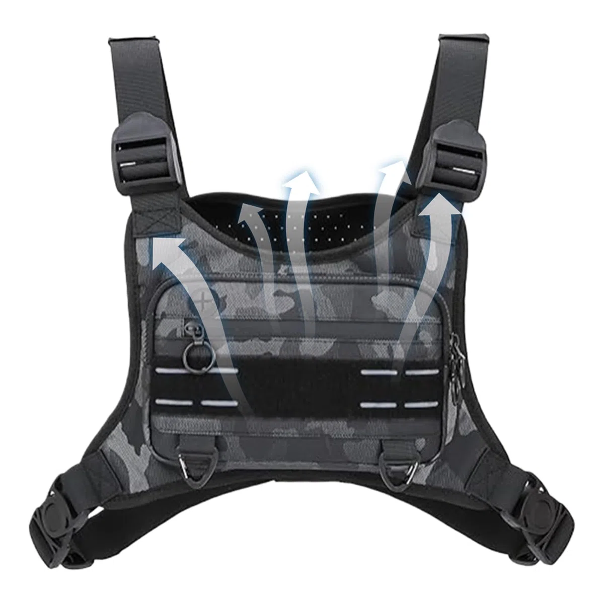 Generico da corsa per uomo - Borsa da corsa leggera da 14 cm*24 cm, sul petto, impermeabile regolabile per gilet | borsa pettorale per zaino in spalla, viaggi, escursionismo all'aper
