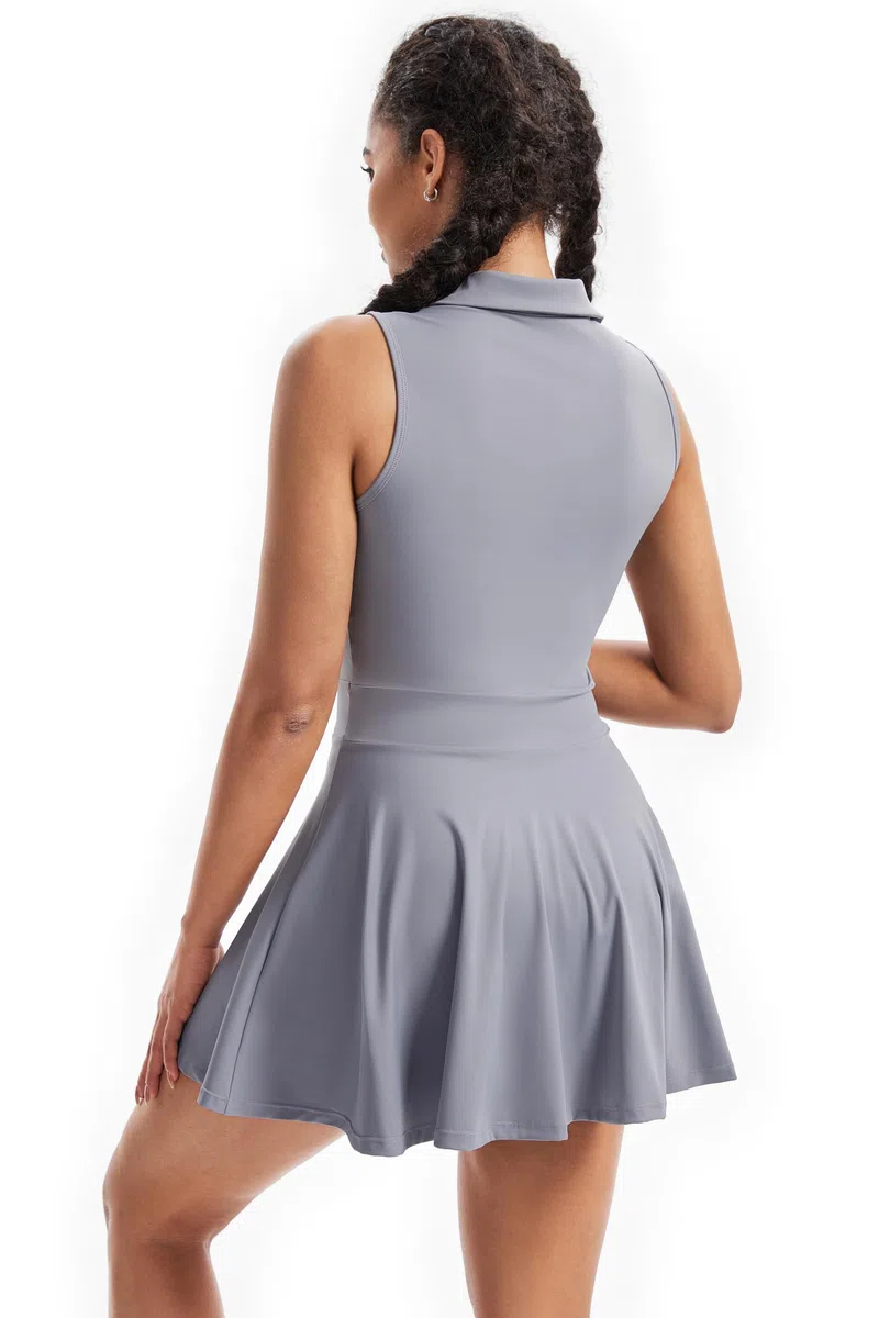 Simpatico vestito da golf da tennis per allenamento atletico da donna con tasche pantaloncini set da 2 pezzi abiti estivi