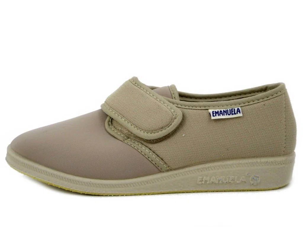 EMANUELA - Pantofola Elasticizzata Nera con pannetto