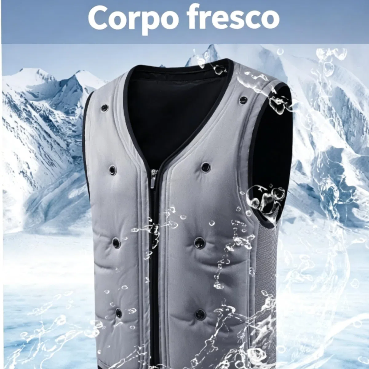 Qianly Gilet Estivo rinfrescante, Abbigliamento da Lavoro Leggero per Lavoratori all'aperto e Ciclisti, L
