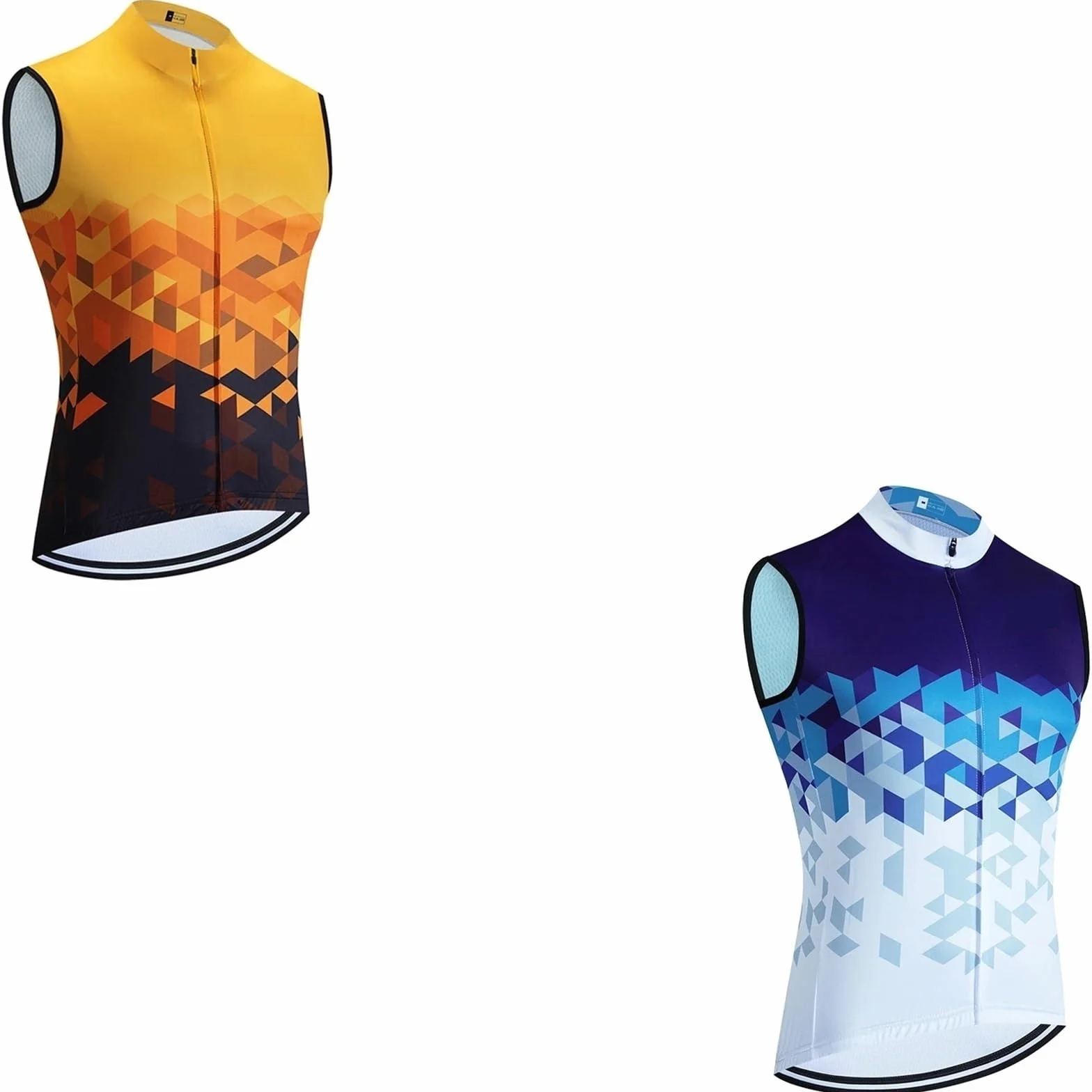 Smanicato Ciclismo Maglia da Ciclismo da Uomo, Maglia da Ciclismo a Rapida Asciugatura, Antivento, Estiva, Senza Maniche(Blue,L)