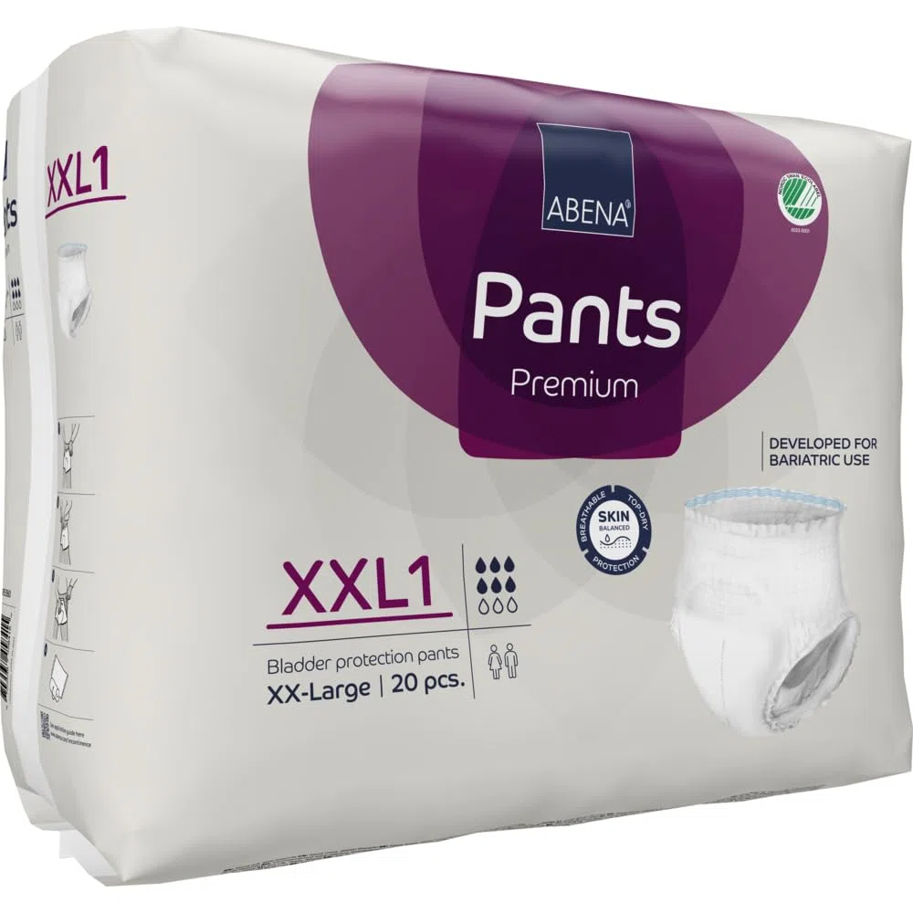 ABENA Pants XXL1, 20 pezzo | Premium pantaloni a mutandina per incontinenza da uomo e donna | Traspiranti e confortevoli | Ad assorbimento rapido | Discreti ed efficaci | Controllo degli odori