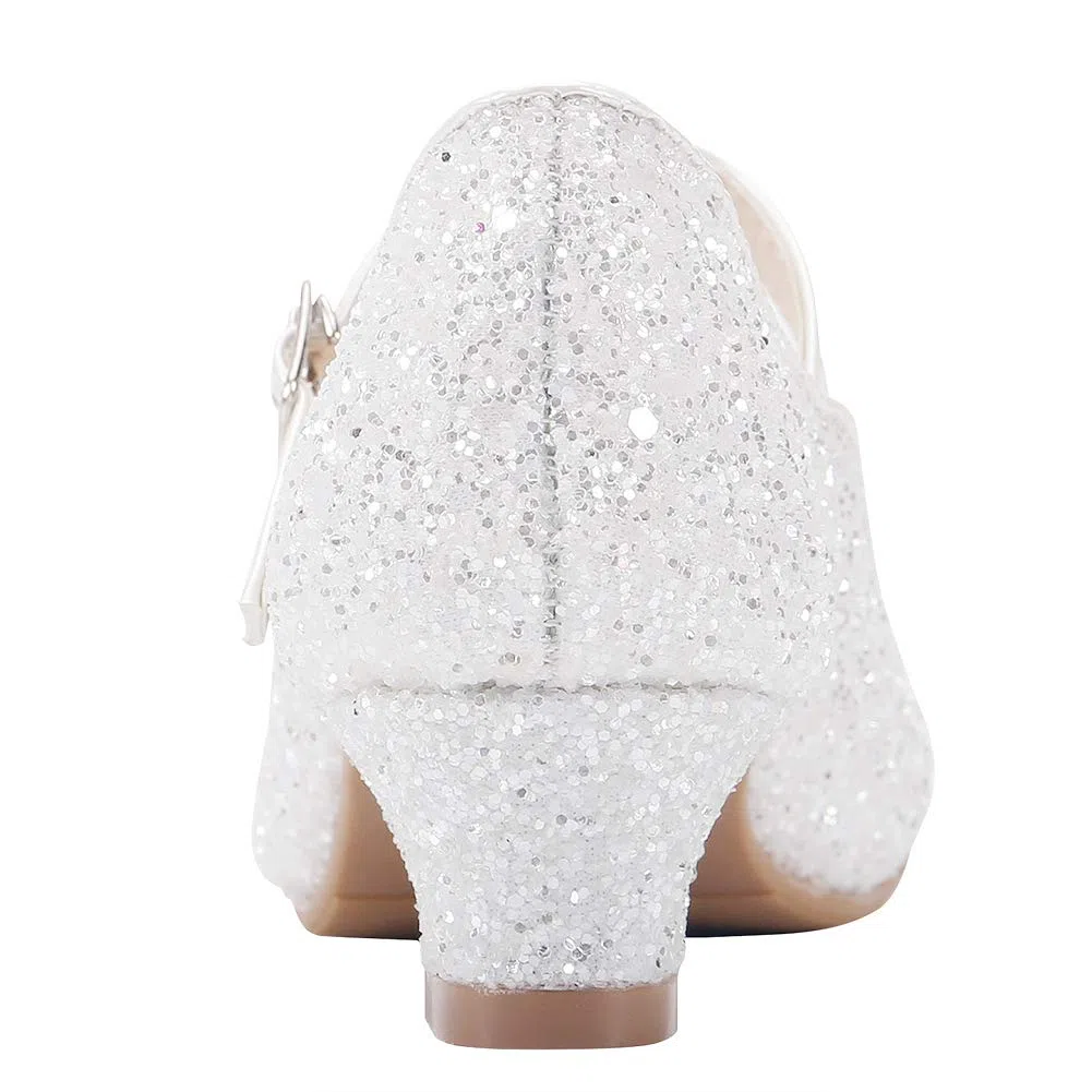 EIGHT KM Scarpe con Tacco Principessa Eleganti Lucente Comunione Cerimonia Ballerine Bambina Tacchi Ragazza EKM7015