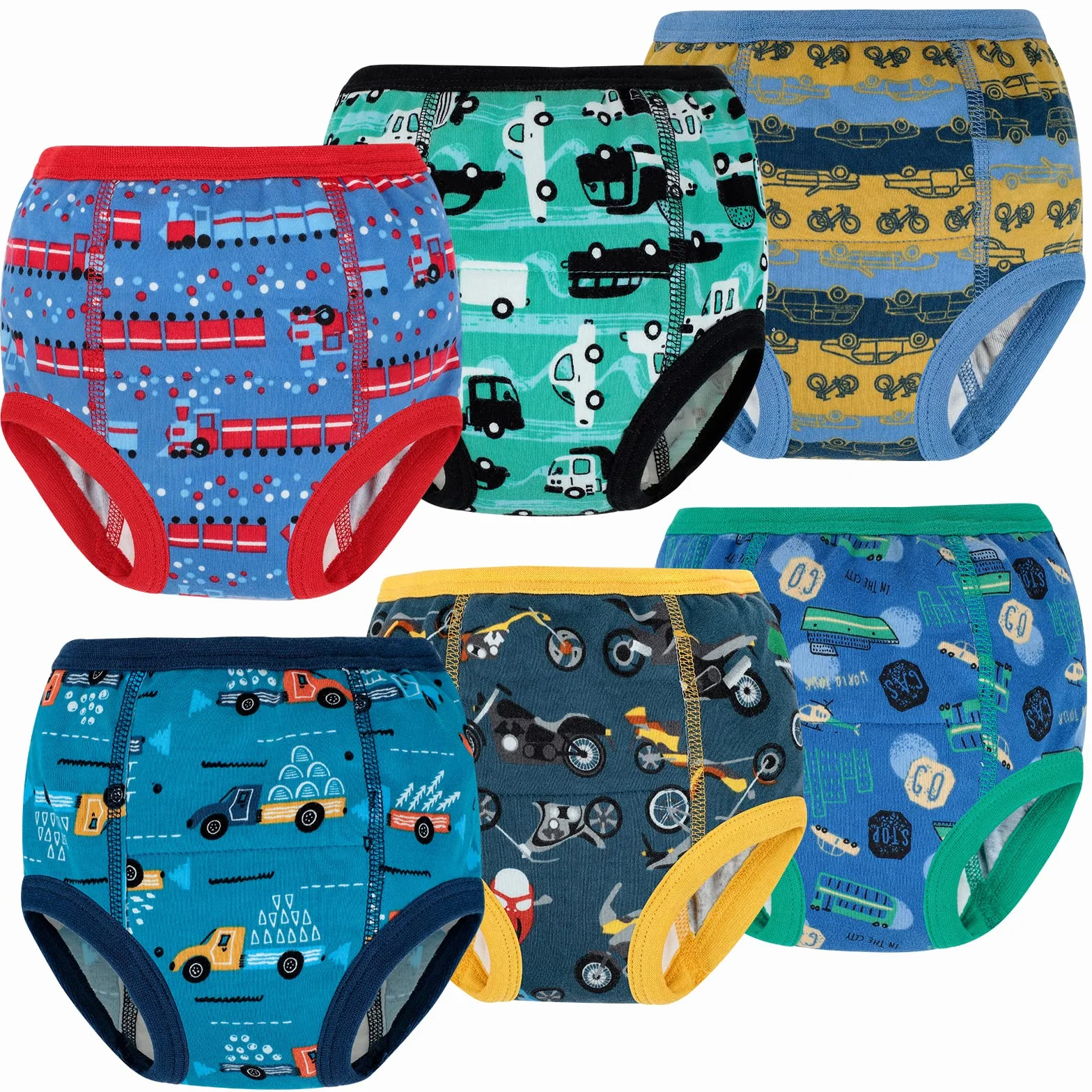 FLYISH DIRECT Mutandine di Apprendimento - Confezione da 7 Pantaloni da vasino Traspiranti e Morbidi, Pantaloni da vasino per Bambini a 6 Strati