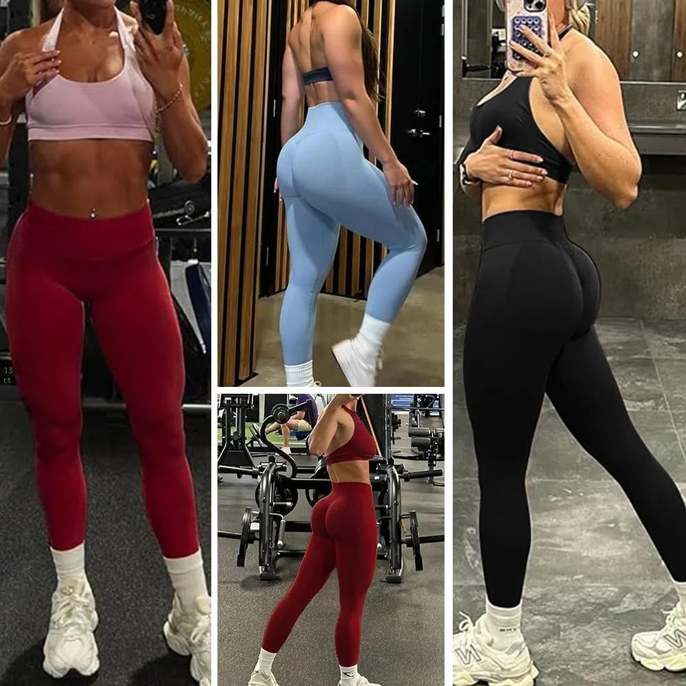JN JANPRINT Set da palestra senza cuciture per le donne 2 pezzi Halter Backless reggiseni sportivi nascosti leggings scrunch abiti da yoga tuta allenamento