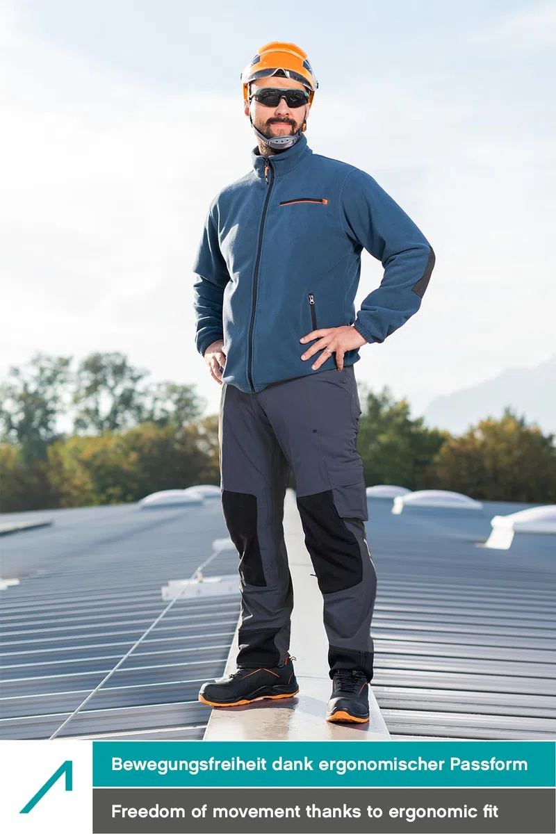 ACE Giacca in pile da uomo - calda giacca outdoor senza cappuccio per uomo - zip a tutta lunghezza e tre tasche