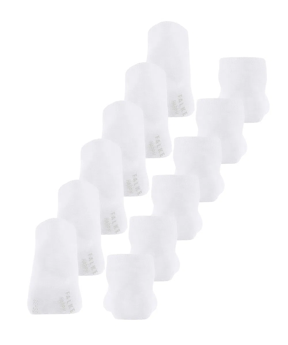 FALKE donna Happy 6-Pack calzini corti traspiranti cotone pedulini rinforzati morbidi tinta unita cuciture piatte alla punta per tutti gli usi multipack confezione di 6 paia
