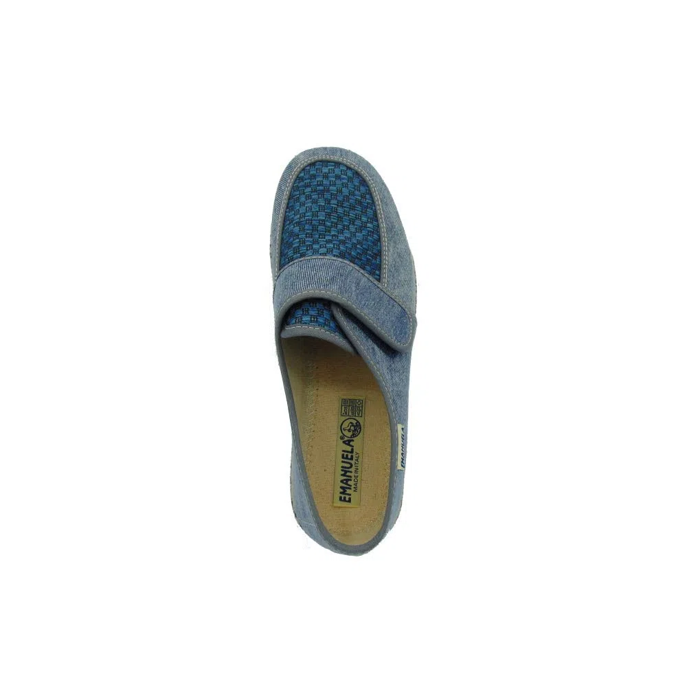 EMANUELA Scarpa Uomo Estiva con Strappo Regolabile Art. 5225 Remart Blu.