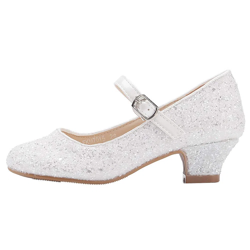 EIGHT KM Scarpe con Tacco Principessa Eleganti Lucente Comunione Cerimonia Ballerine Bambina Tacchi Ragazza EKM7015