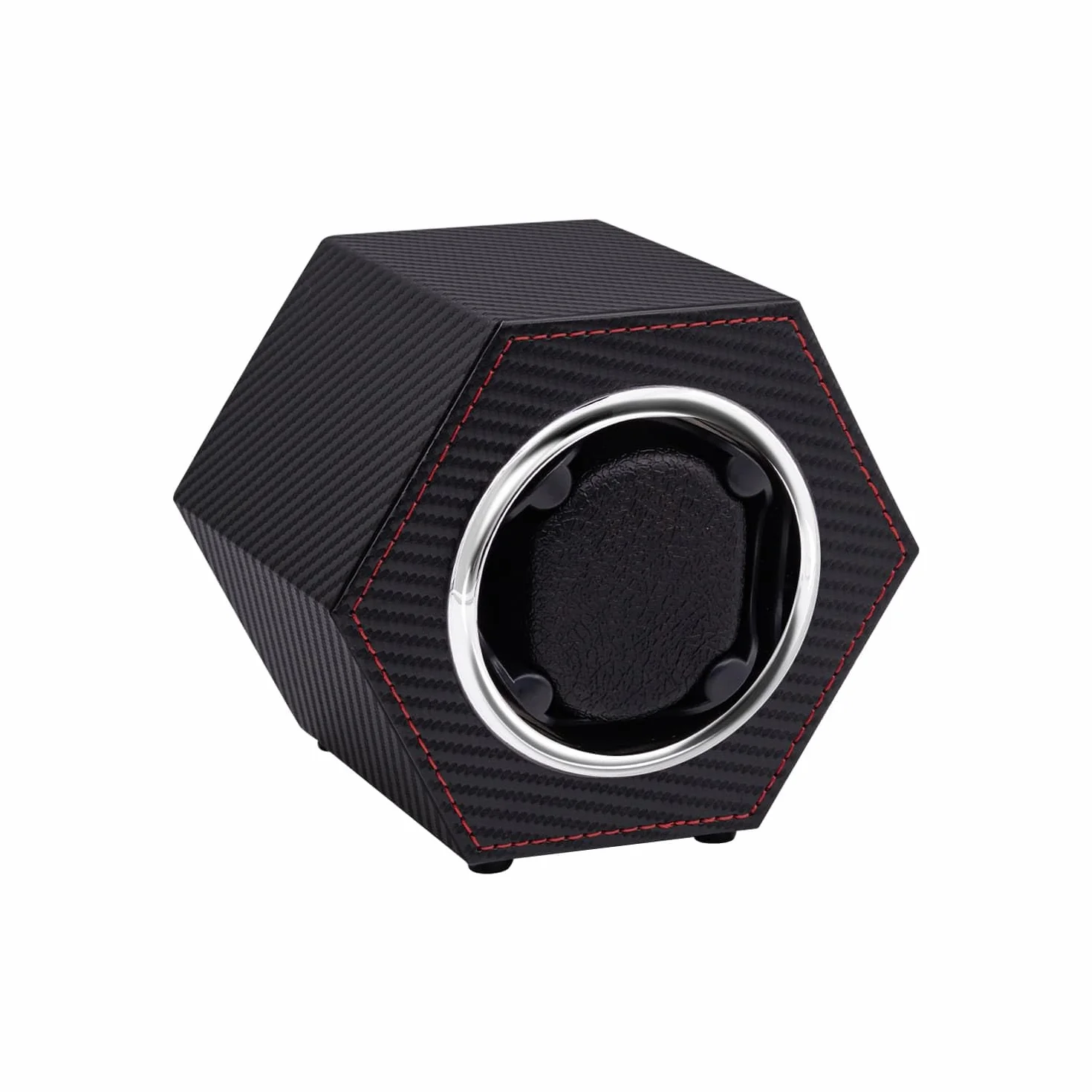 Mcbazel Caricatore automatico per orologio, in pelle PU, per 1 orologio, con motore silenzioso, alimentato tramite USB C