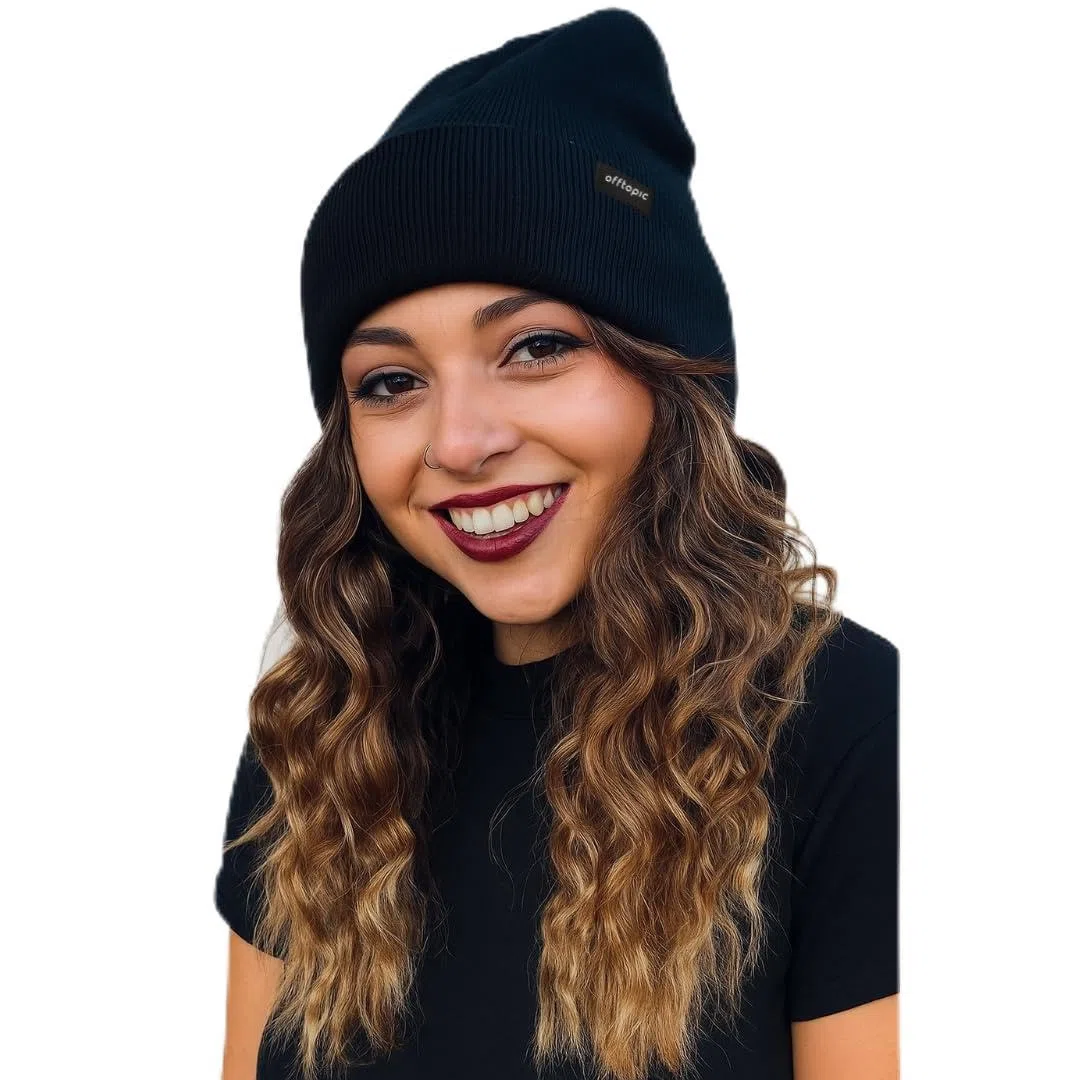 Offtopic® Cappello Invernale Donna Uomo Interno 100% Seta per Capelli Sempre in Ordine | Berretto Cuffia Salva Piega e Anticrespo | Elegante Idea Regalo Unica