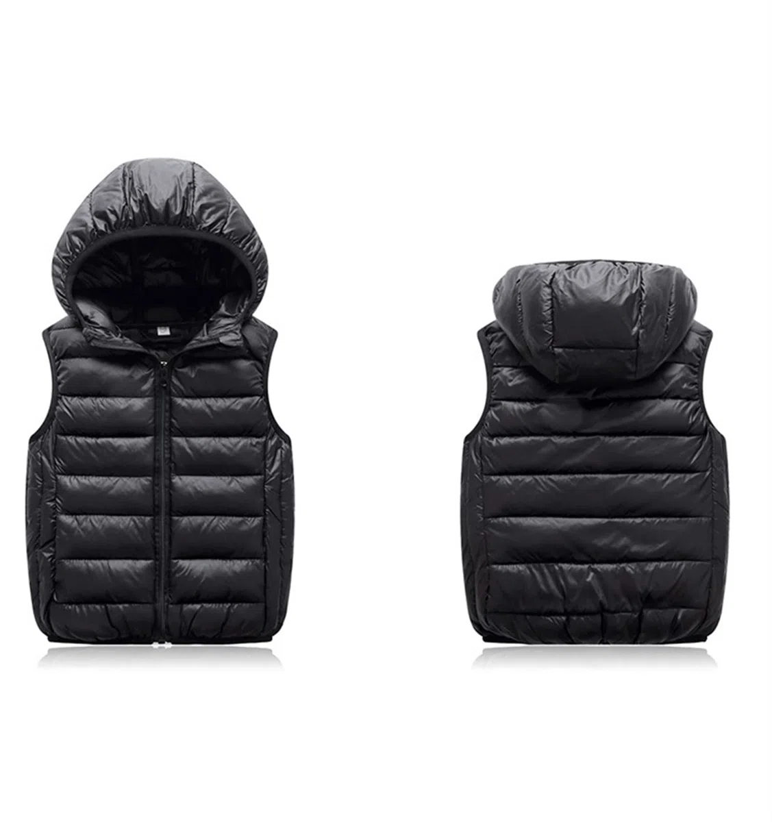 Giacca a Gilet con Cappuccio Leggero e Caldo Invernale per Ragazzi e Ragazze, Giacca Senza Maniche Imbottita Gilet trapuntato