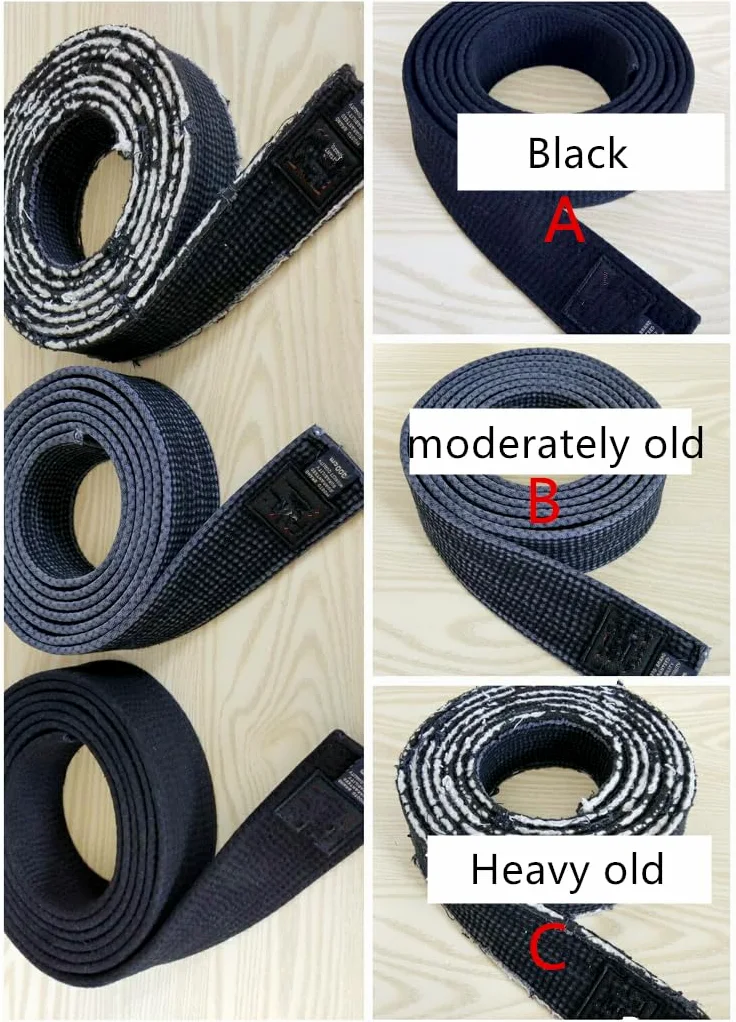 Cintura nera con ricamo personalizzato per arti marziali Taekwondo Karate Moodukkwan Cintura nera personalizzata Nome Cintura di lavaggio vintage