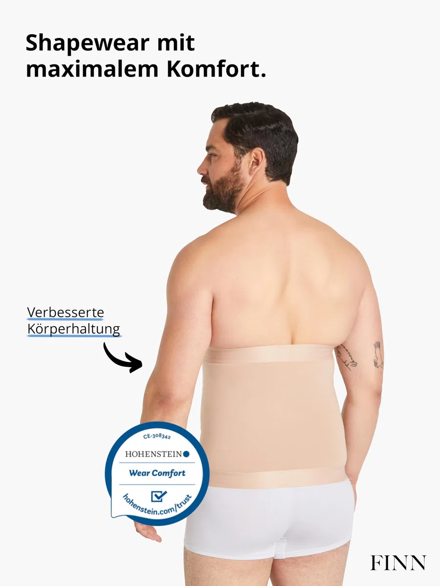 FINN Pancera Contenitiva per Uomini - Fascia Dimagrante Pancia in Cotone - Guaina Contenitiva Potente per Uomini con Effetto Pancia Piatta
