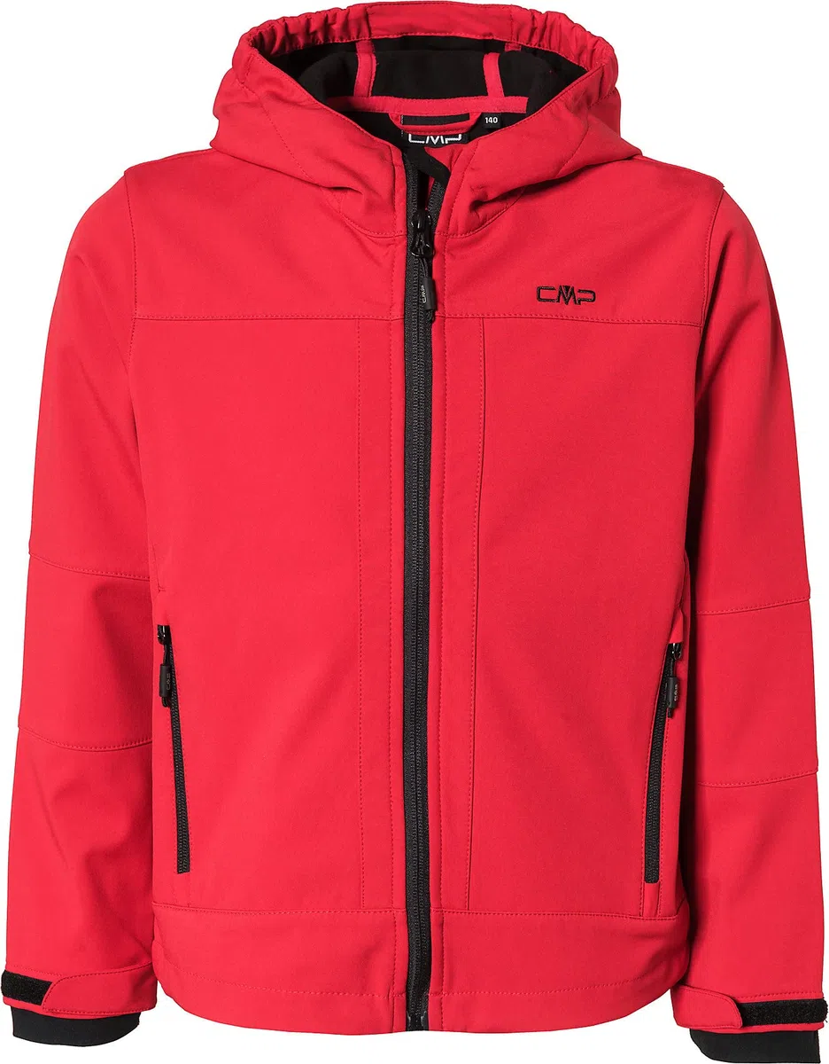 CMP Giacca Da Bambino Con Cappuccio Fisso Unisex - Bambini e ragazzi, Ferrari-Nero, 164