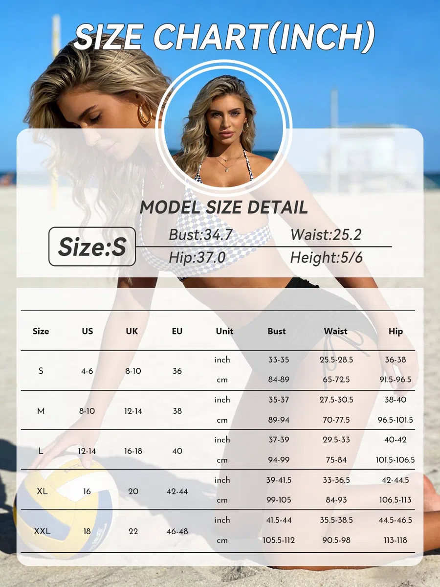 SHEKINI Costume da bagno da donna a 3 pezzi Rash Guard a maniche lunghe con chiusura lampo, costume da bagno con bikini Top con corda elastica
