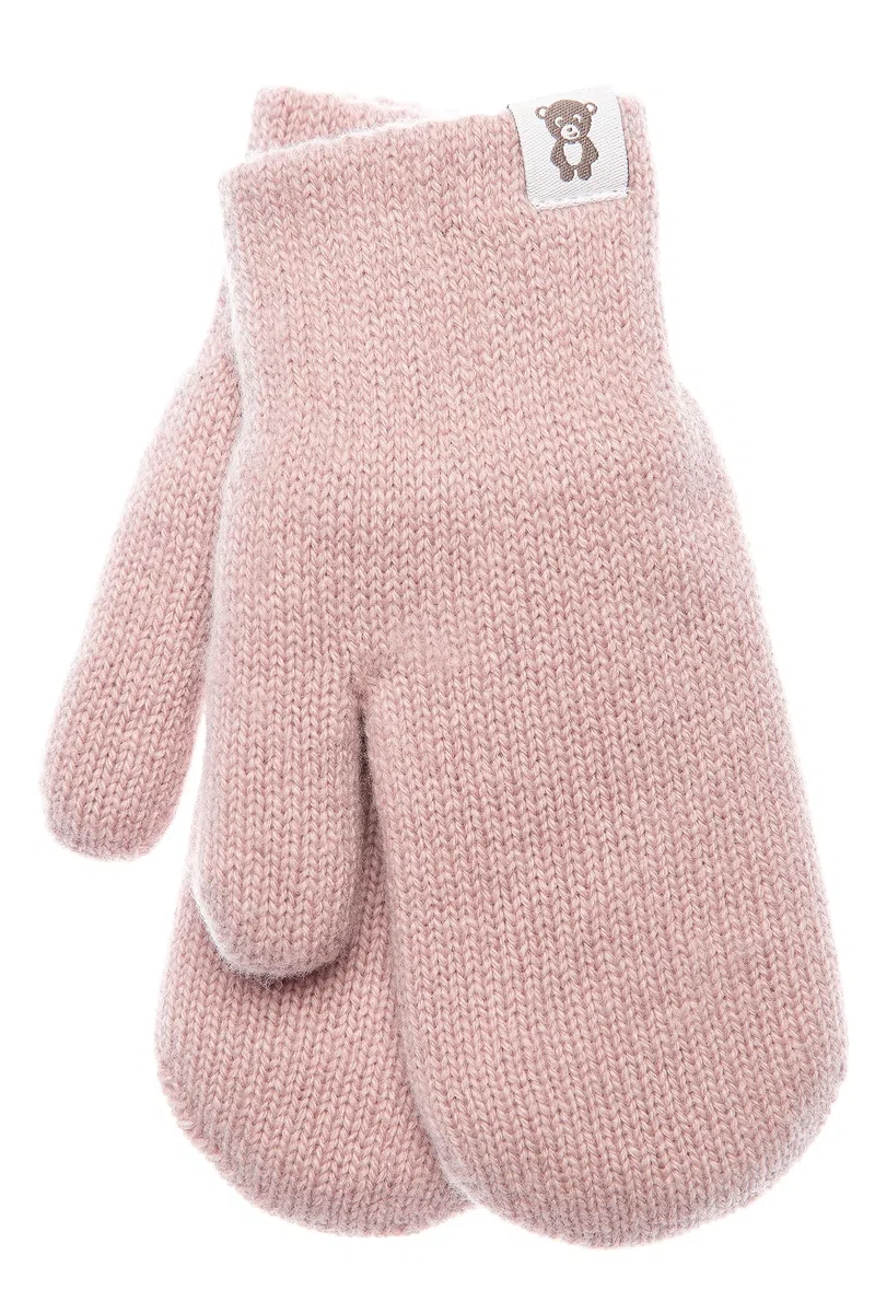 guanti a maglia a doppio strato in lana per neonati I guanti invernali caldi a maglia per ragazzi e ragazze, bambini I comodi guanti morbidi in beige, rosa, grigio