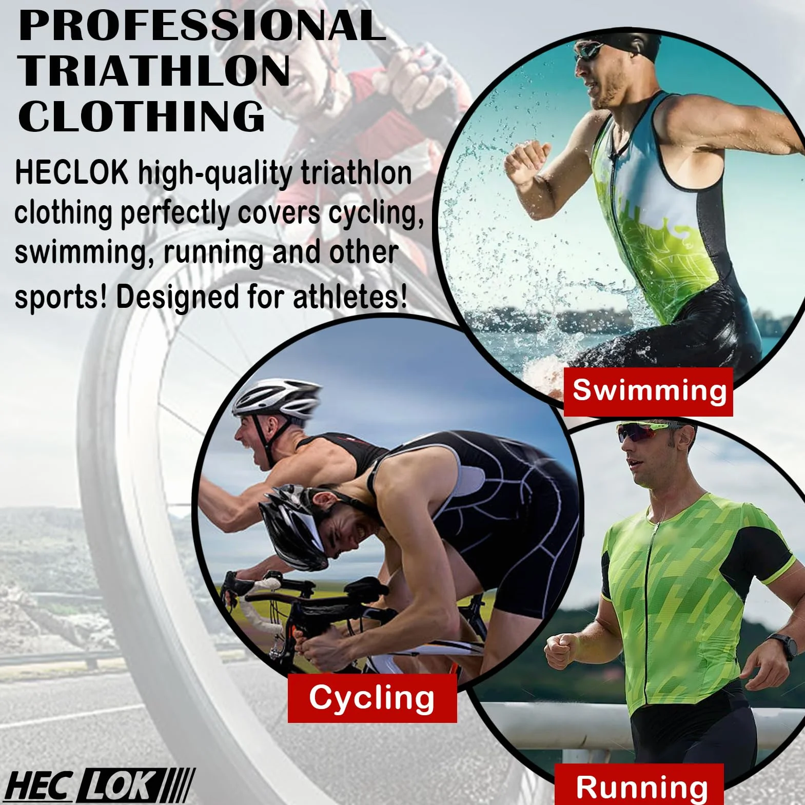 Tuta da Triathlon a Maniche Corte da Uomo,da 3 Tasche,Trisuit Cycling Skinsuit with Gel Pad,Ciclismo Body Skinsuit per Nuoto/Corsa/Ciclismo,Abbigliamento Ciclismo Monopezzo