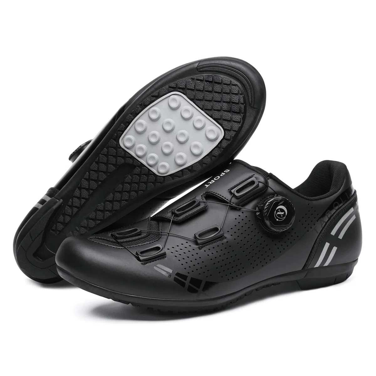 Mateju Scarpe Ciclismo Senza Attacchi Uomo Donna, 36-47 EU Scarpe Ciclismo Senza insenature Nessuna Serratura Antiscivolo Traspiranti per Sportive da Esterno