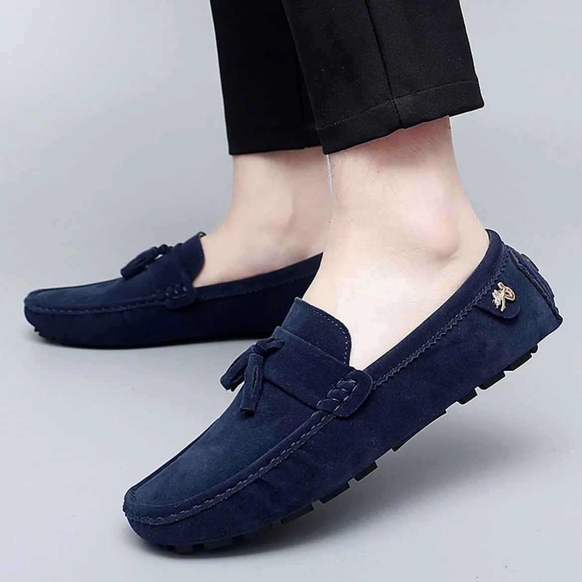 Uomo Pelle Scamosciata Penny Mocassini Comfort Scarpe da Guida Oxford Classico Penny Loafers Moda Pantofole 38-49 EU
