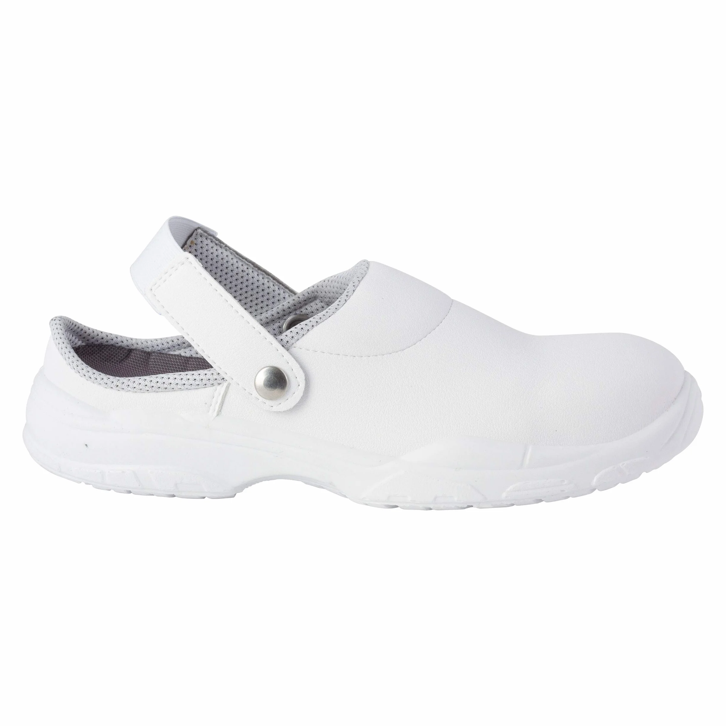 REPOSA Medical - Zoccoli Sanitari Donna e Uomo in Microfibra + Puntale di Sicurezza in Composito, Ciabatte Sanitarie Antishock e Antistatiche con Laccetto, Scarpe Sanitarie e Cucina Comode Antiscivolo