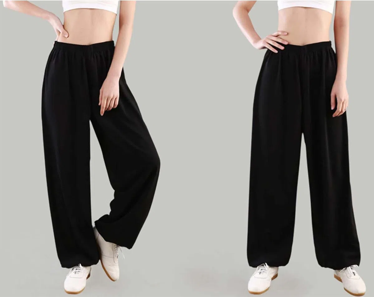 Tai Chi Abbigliamento Unisex Pantaloni per Kung Fu e Arti Marziali Pantaloni in Cotone e Lin Abbigliamento Quotidiano per Yoga e Pilates Pantaloni Latte Seta Tai Chi Pants