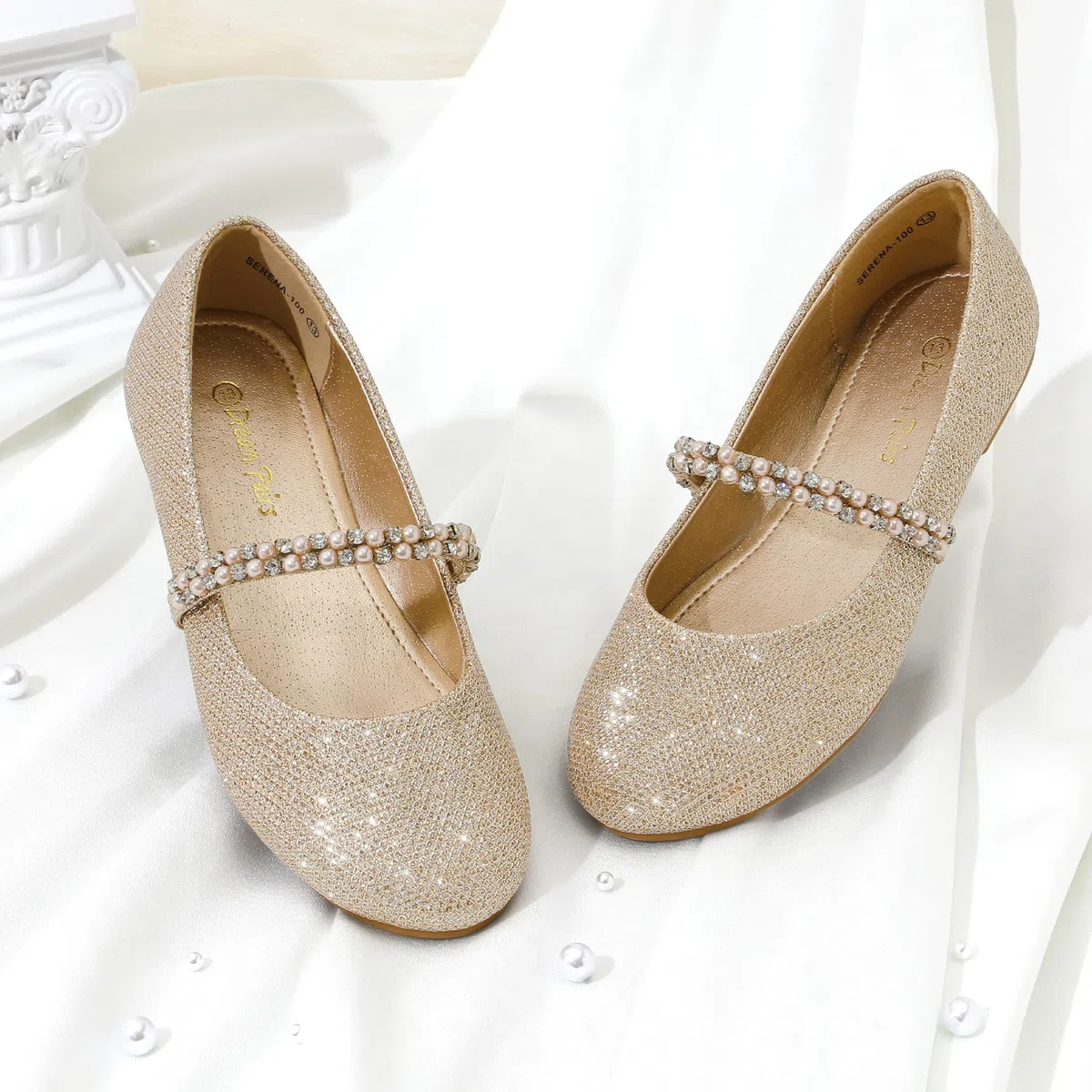 DREAM PAIRS Scarpe Basse Mary Jane per Bambine Ballerine Scarpe da Principessa per Scuola Matrimonio e Festa