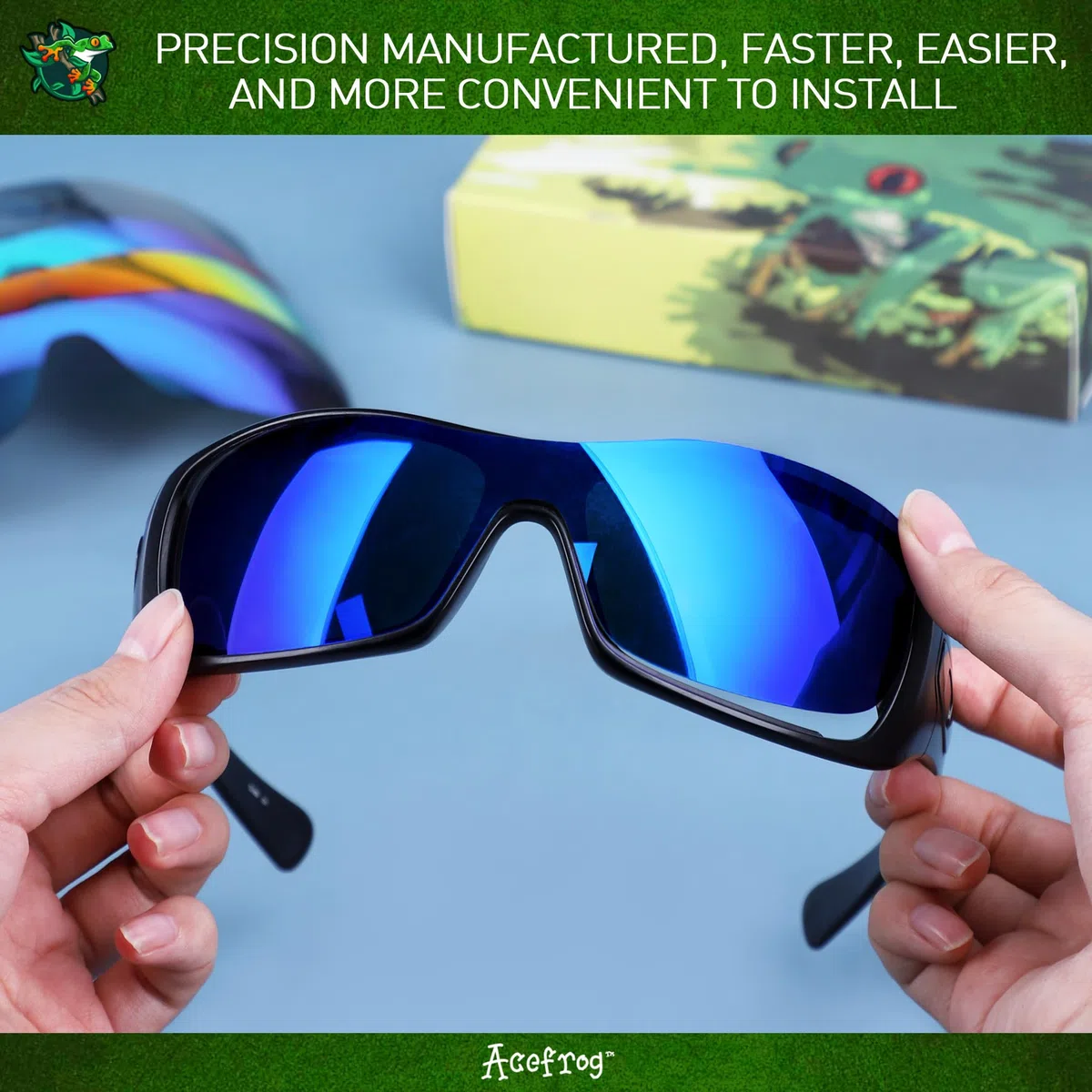 Acefrog 4 paia di lenti di ricambio polarizzate per occhiali da sole Oakley Jawbreaker OO9290, vestibilità perfetta, infrangibili, antigraffio, Value Pack