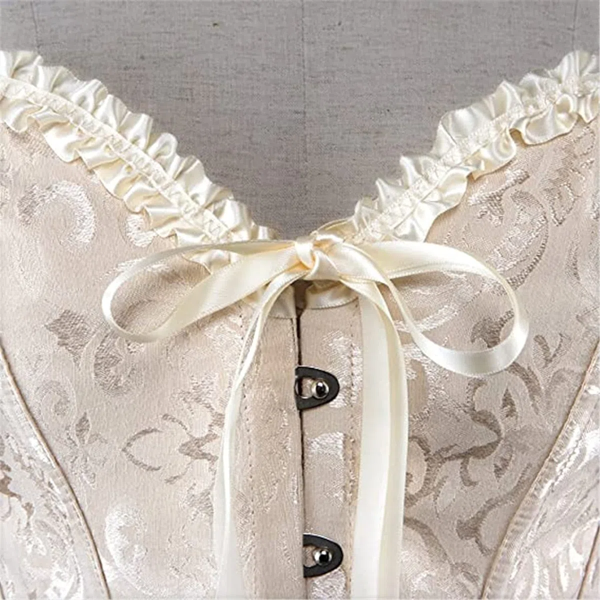 Corsetto Donna Sexy Burlesque Overbust Corsetti Bustino per Halloween, Carnevale e Feste