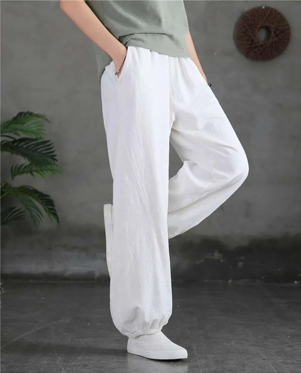 Generico Pantaloni Tai Chi Confortevole Pantaloni Tai Chi Donna Uomo Taglie Forti Pantaloni Tai Chi Pantaloni Pantaloni Casual Pantaloni Slim Yoga Harem Pantaloni Pilates Martial