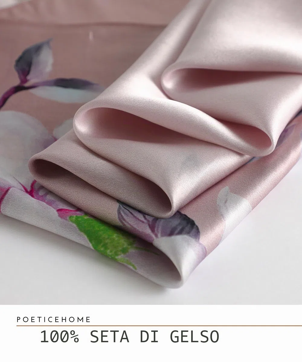 PoeticEHome Sciarpa Lunga in 100% Seta di Gelso - Scialle Oversize Donna per Testa, Collo e Capelli con Elegante Confezione Regalo (170x53cm)