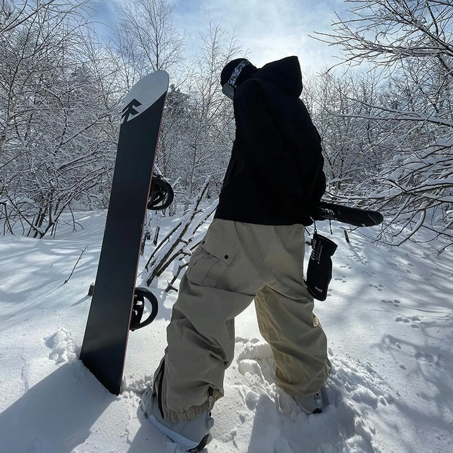 Pantaloni da snowboard Larghi Impermeabili e Antivento per Uomo e Donna, Pantaloni Casual Multitasche per Sport all'Aria Aperta