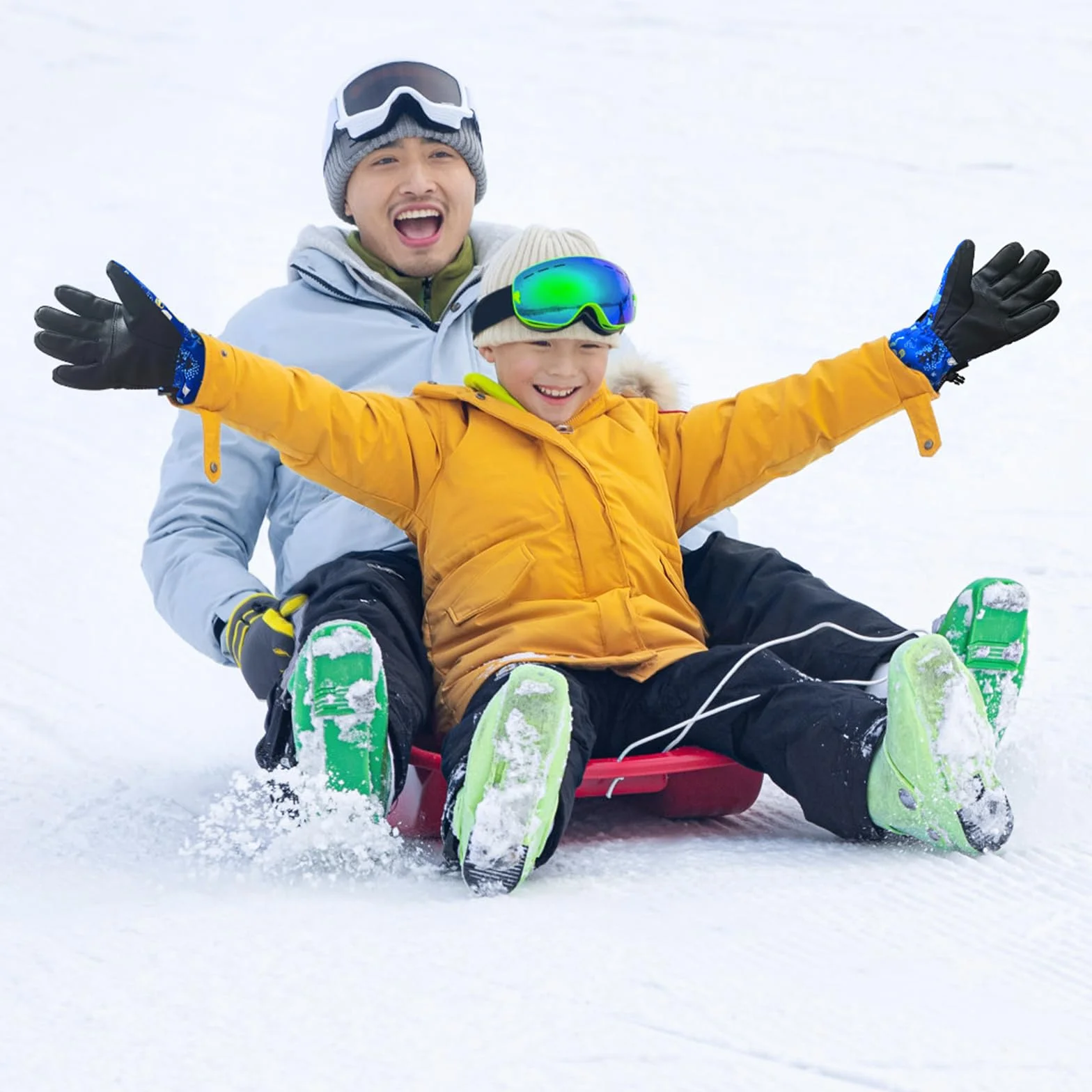 Thinsulate - Guanti da sci per bambini, impermeabili, invernali, termici, guanti da neve, per snowboard, sci, escursionismo, corsa, ciclismo
