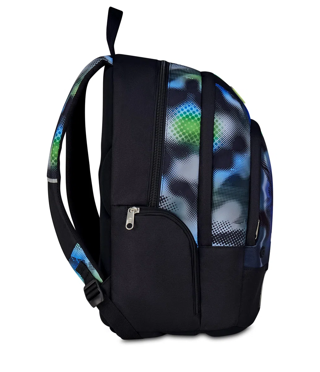 Seven Zaino Scuola Dual Write Down, Blu, Doppio Scomparto Da 31 Litri Di Capacità, Con Tasca Per PC, Tasca Per Borraccia e Tasca Con Organizer, Scuole Medie e Superiori, Per Ragazzo