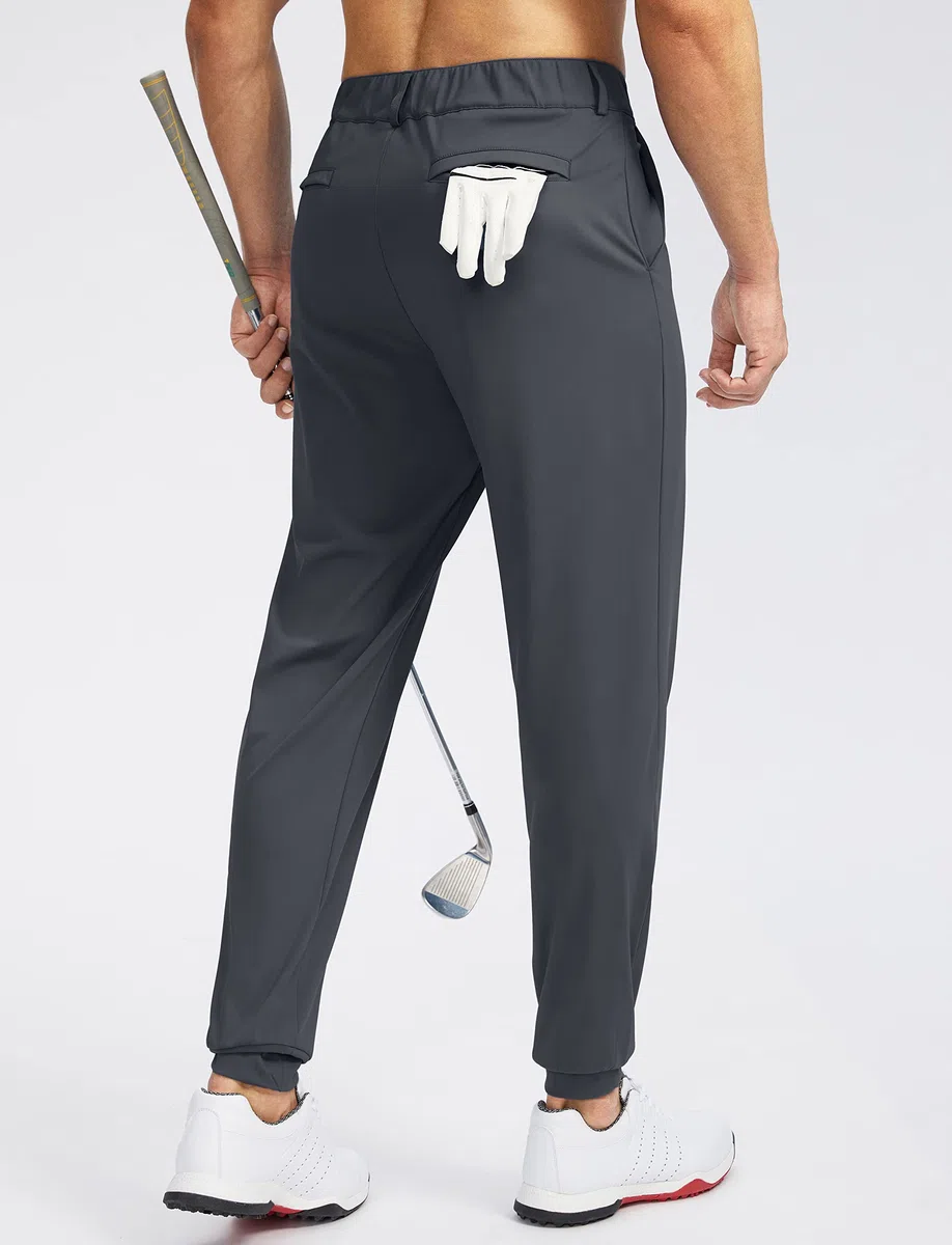 Soothfeel, Pantaloni da golf da uomo con 5 tasche, aderenti, elasticizzati, da corsa, da viaggio, da lavoro