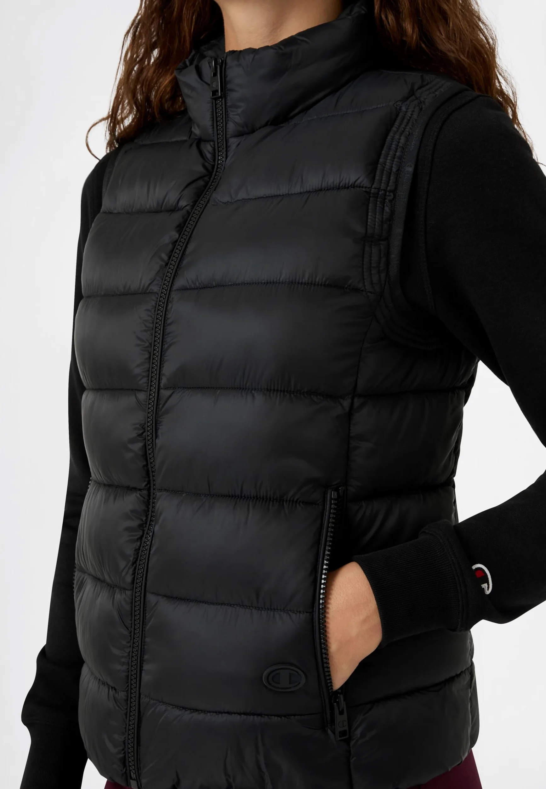 Champion Gilet Legacy Donna, Nero, XL
