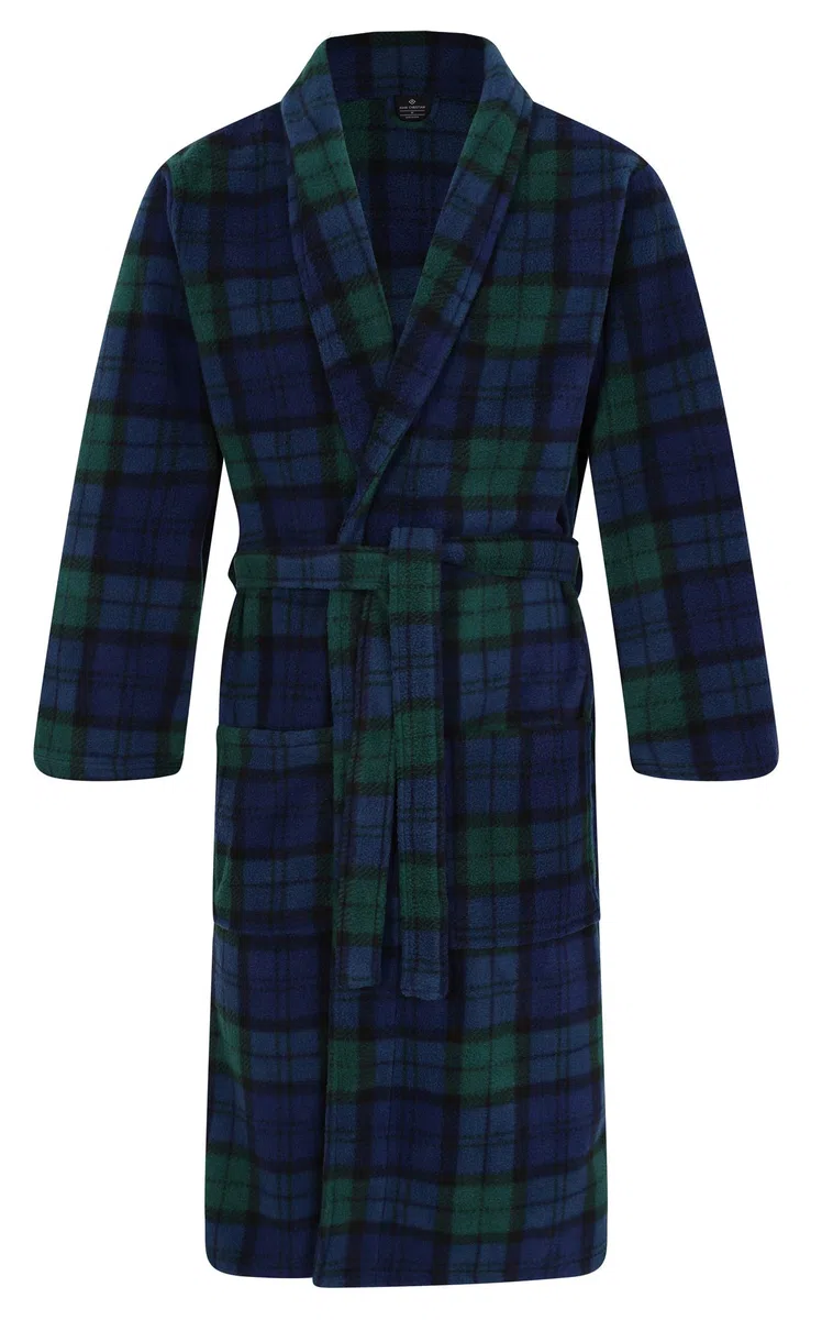 John Christian Vestaglia Uomo in Pile, Tartan scozzese