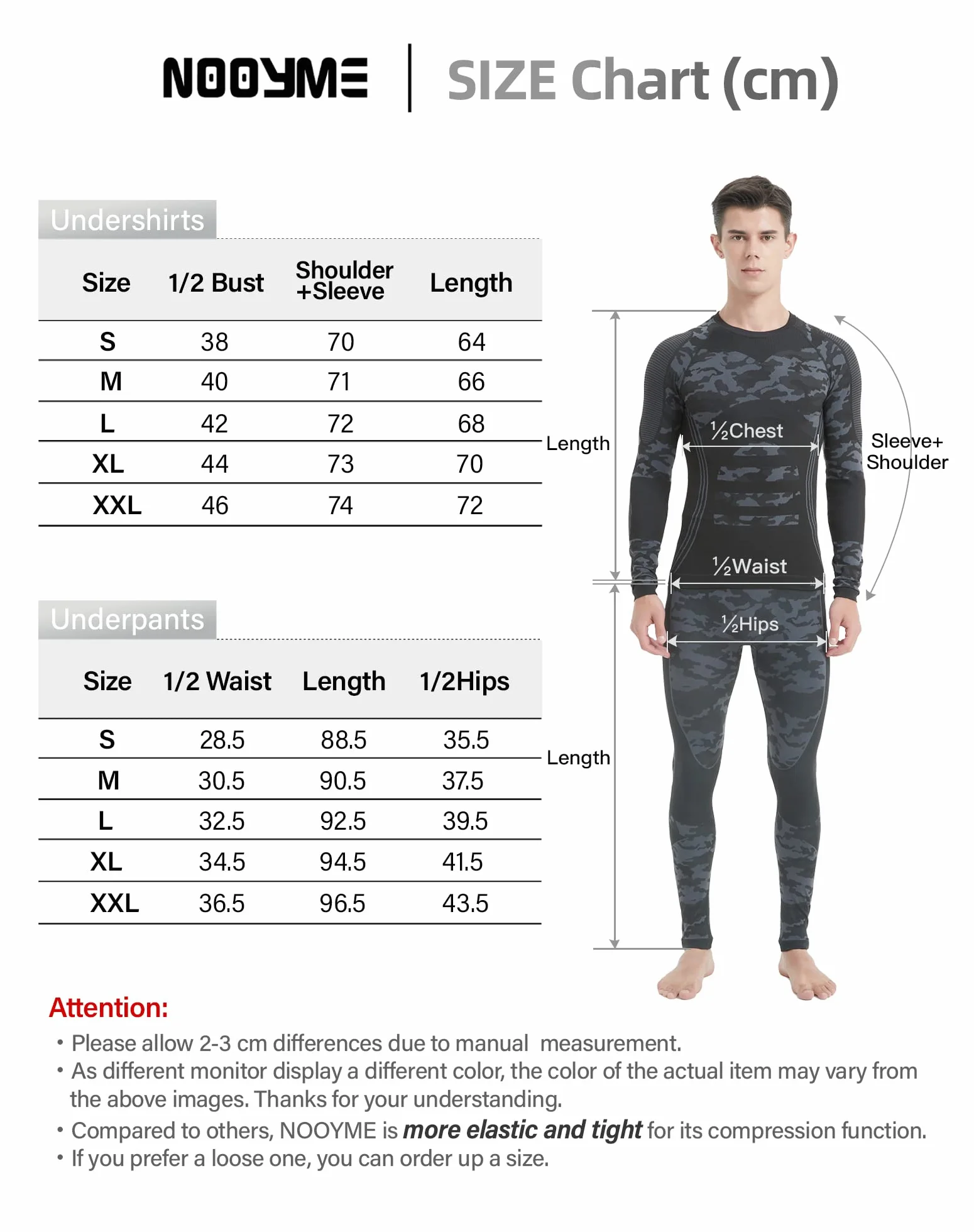 NOOYME Intimo Termico Uomo Biancheria Intima Termica Uomo Traspirante Asciugatura Rapida per Sci Ciclismo Corsa Allenamento