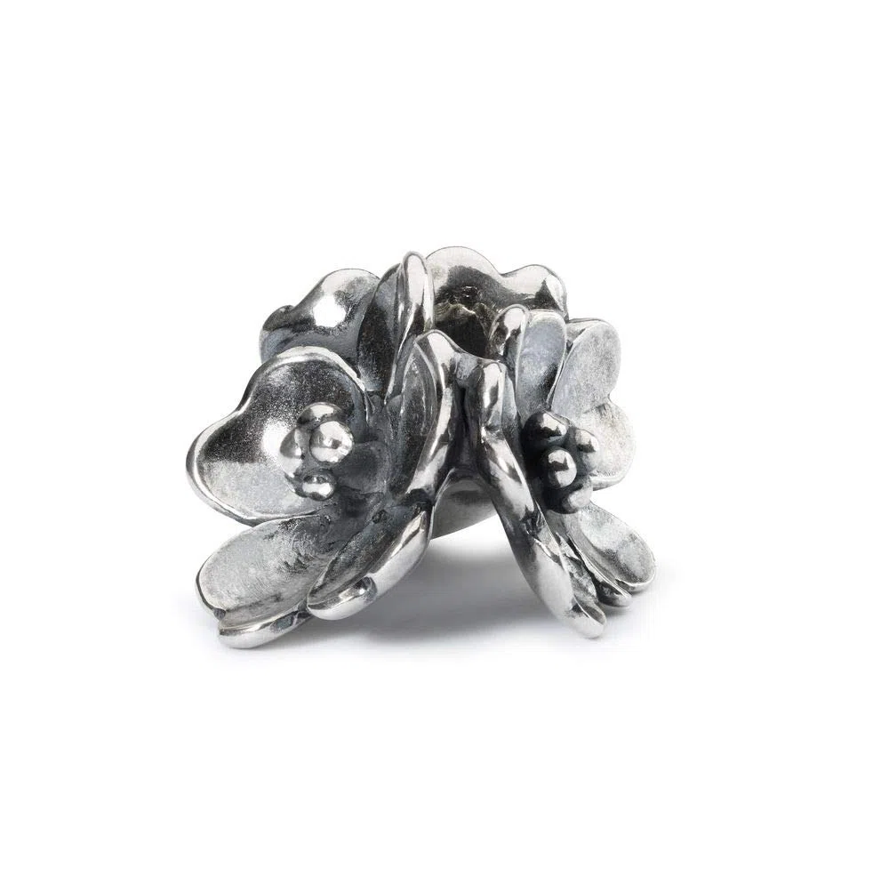 Trollbeads Perlina in argento 925 a forma di fiore, Misura unica, Argento sterling, Zirconia cubica