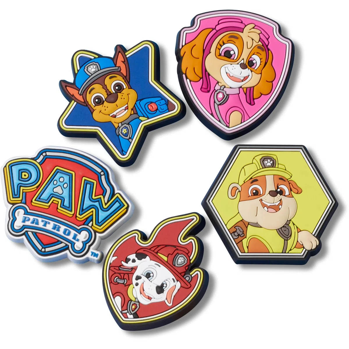 Crocs Paw Patrol 5 Pack - Charm decorativi per scarpe Unisex, Multicolor,