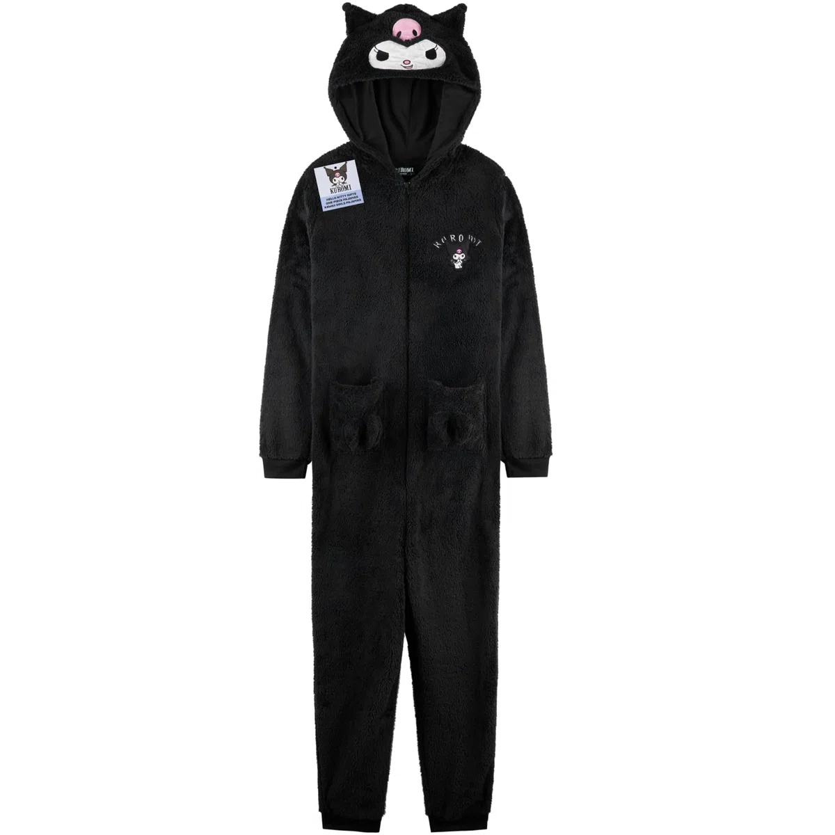 Hello Kitty Sanrio Tuta Intera Bambina con Cappuccio, Accogliente Abbigliamento da Casa, Kawaii Anime Pigiama Intero Ragazza
