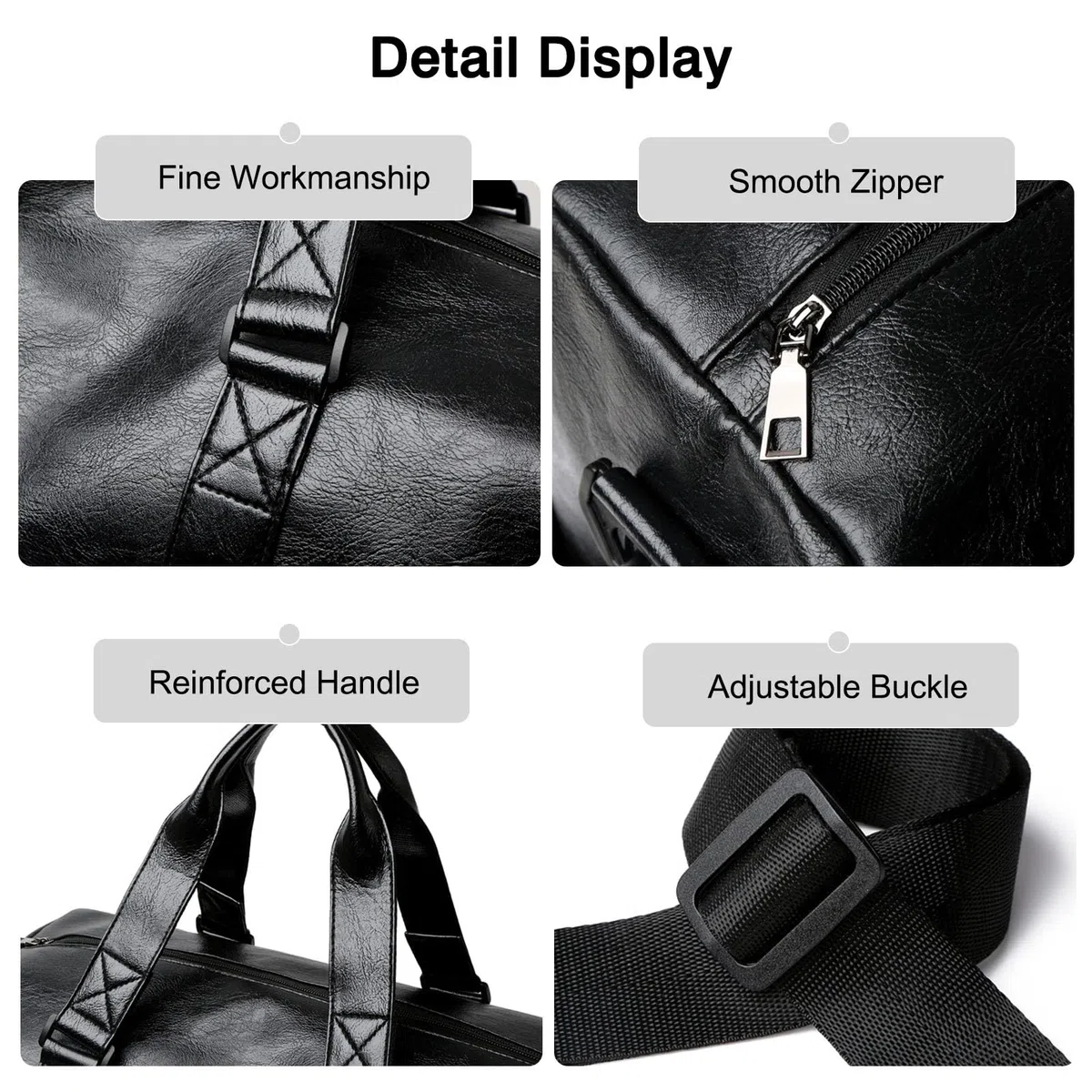 FANDARE Retrò Borsoni Donna Uomo Borsone da Viaggio PU Pelle Bagaglio a Mano Borsone Palestra Borsone da Cabinada con Scomparto per le Scarpe Borsa Sportiva Palestra Weekend Impermeabile Tote Bag