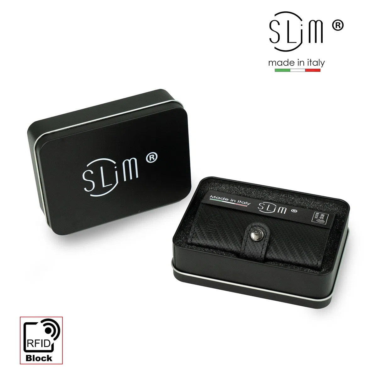 SLim Porta Carte di Credito Schermato Portafoglio Uomo Rfid Portatessere Anticlonazione Donna Portacarte Uomo