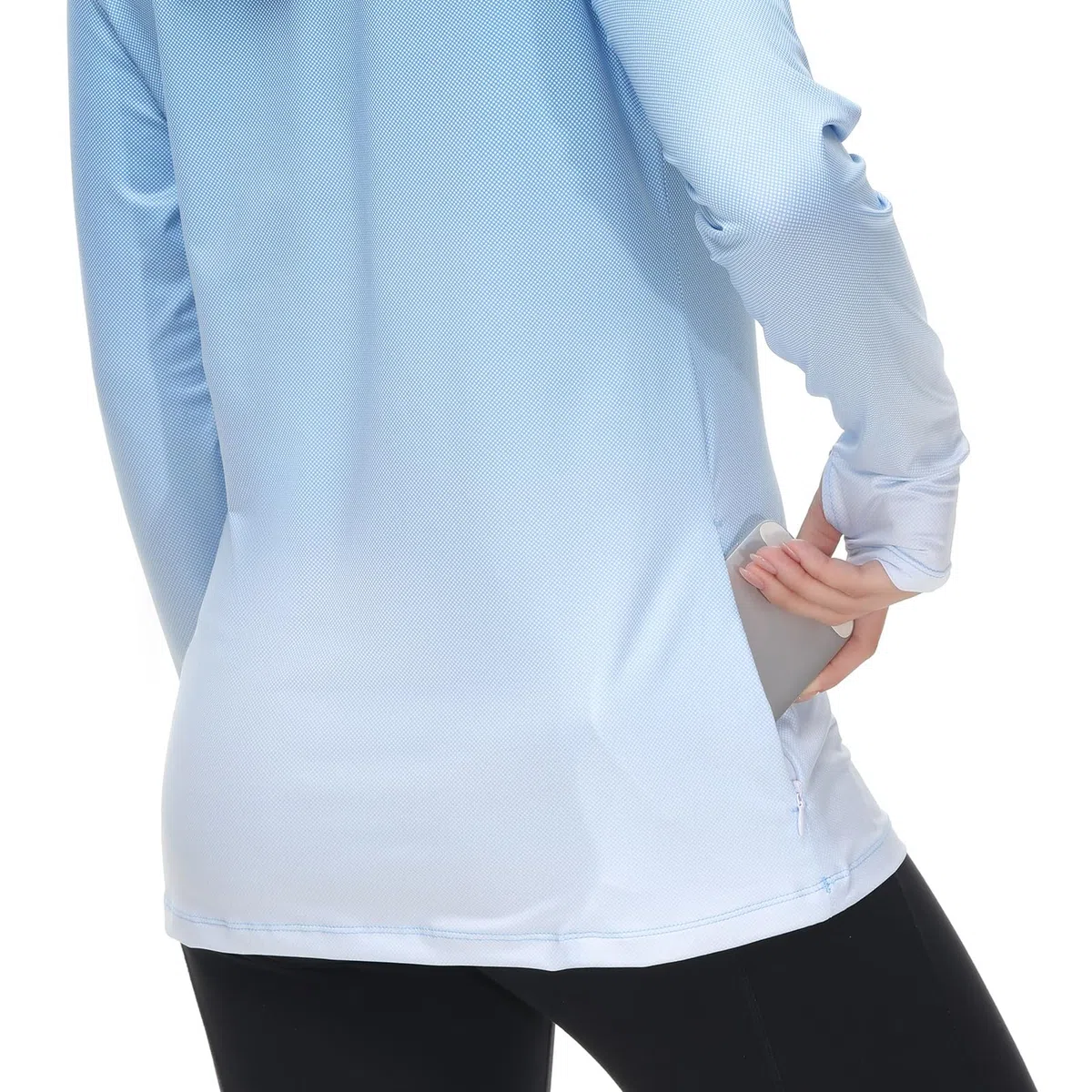 Bassdash FS23W Camicia con Cappuccio da Pesca UPF 50+ da Donna con Maschera Facciale e Fori per i Pollici