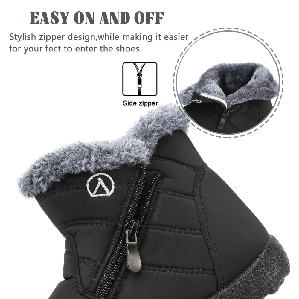 Stivali Ragazze Ragazzi Invernali Stivali da Neve Impermeabili Caldo Peluche Bambini Stivaletti All'aperto Antiscivolo Scarpe Trekking