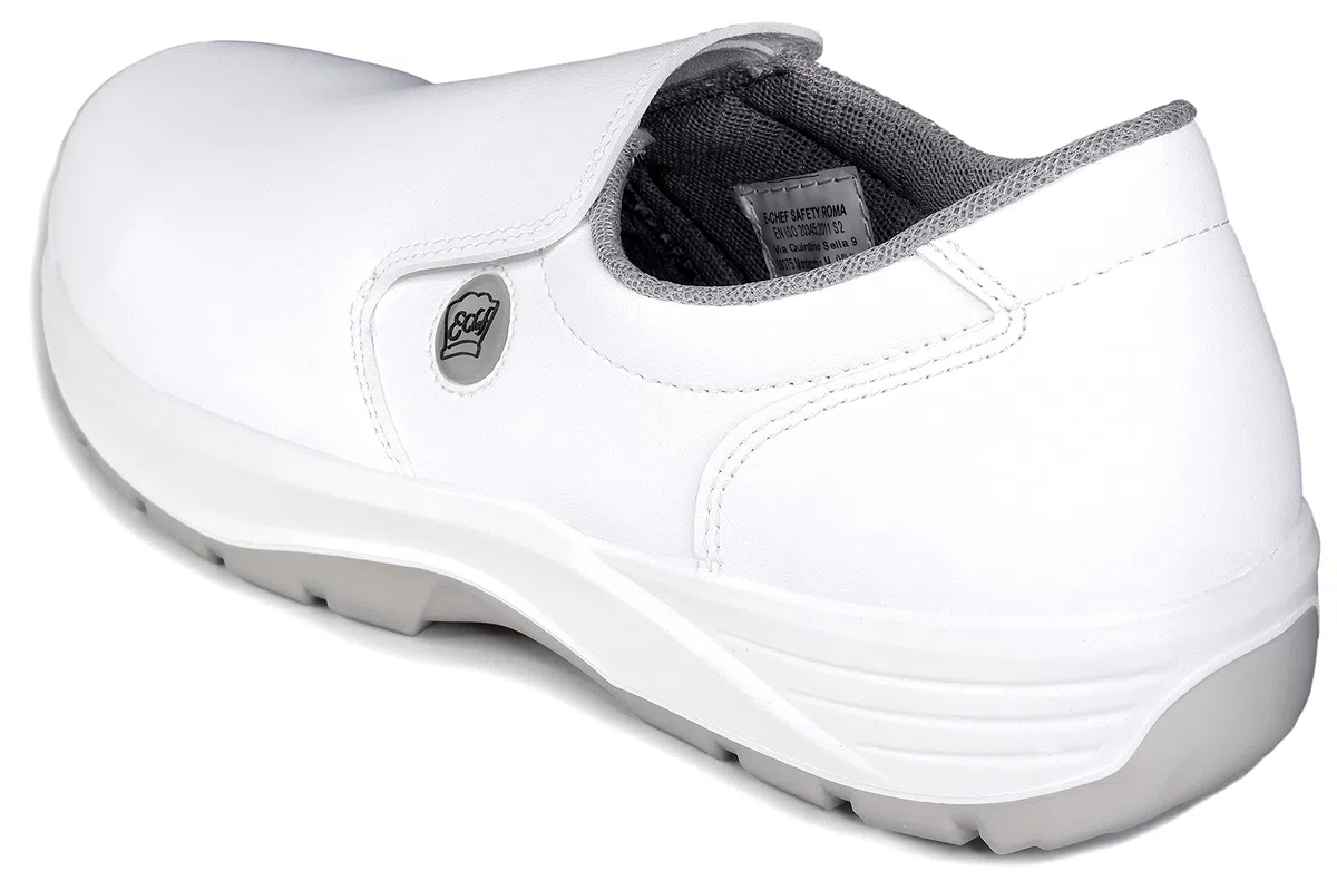E-Chef Roma White, Scarpa Antinfortunistica da Cuoco, Scarpe da Cuoco - Scarpe da Cucina EN ISO 20345:2011 S2 SRC
